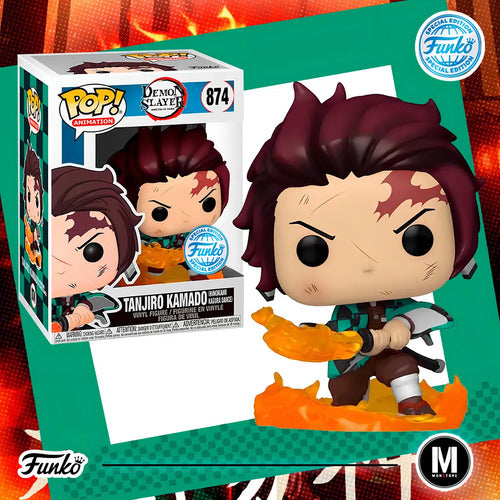 Funko Pop! Tanjiro Kamado Danza Kagura 52265 De La Coleccion Demon Slayer Figura De Accion