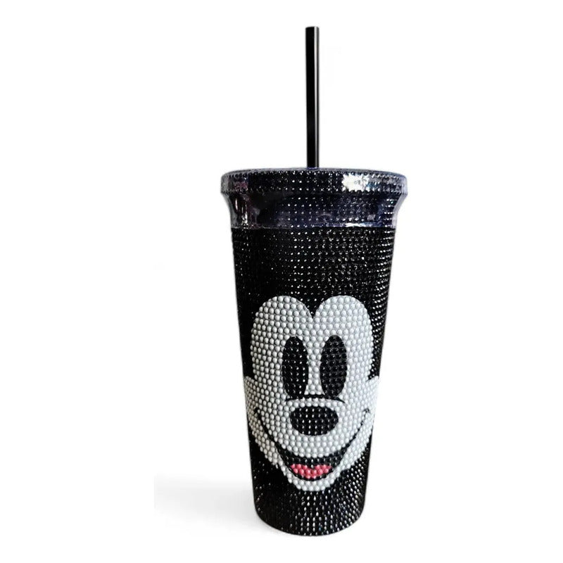 Vaso Disney Mickey 650 Ml Diseño Original Negro