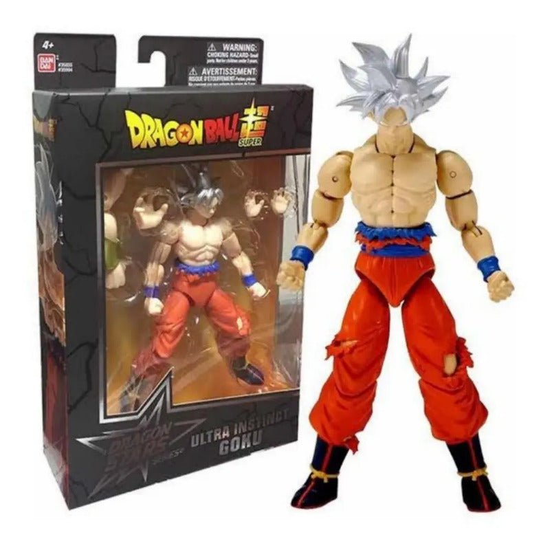 Figura De Acción Goku Ultra Instinct Dragon Stars De Bandai Con Accesorios