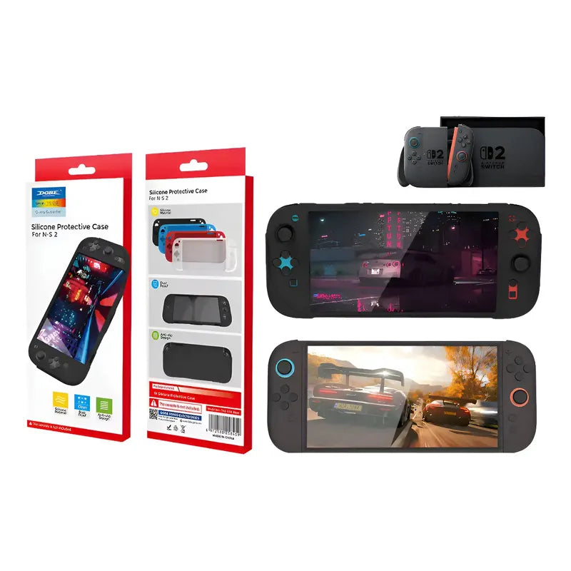 Silicona Protectora Compatible Para Nintendo Switch 2 2025 Negro
