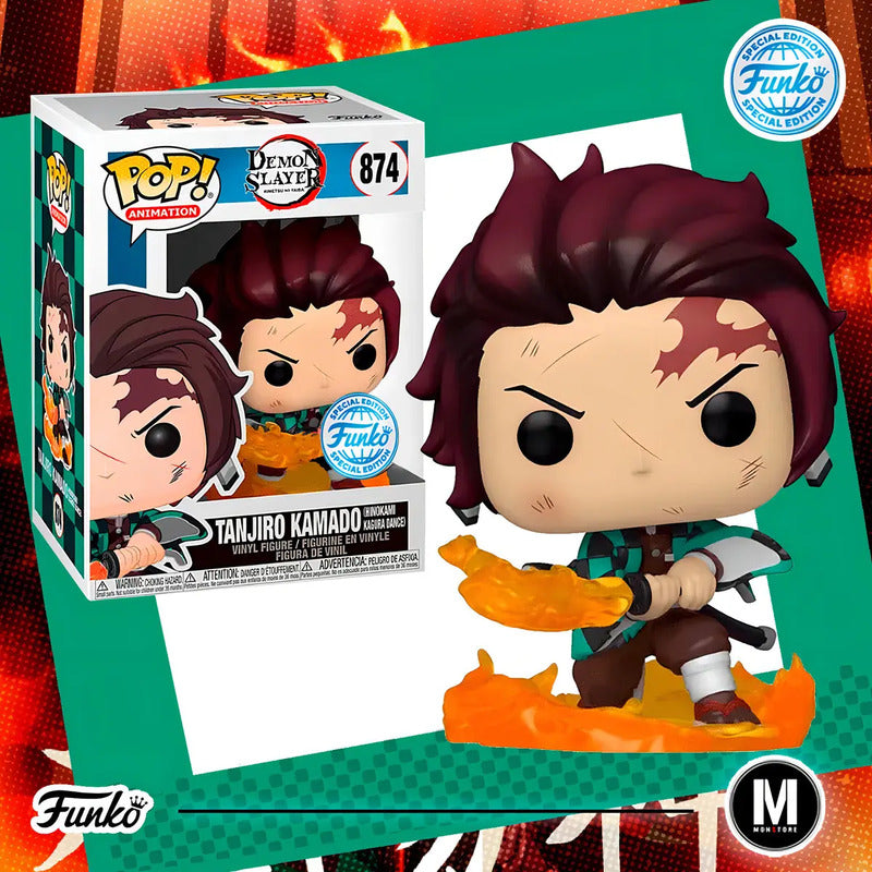 Funko Pop! Tanjiro Kamado Danza Kagura 52265 De La Coleccion Demon Slayer Figura De Accion #874