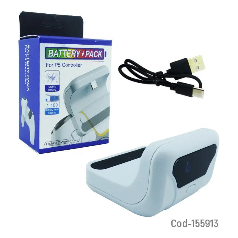 Bateria Externa Para Control Ps5 Blanco