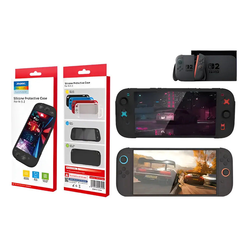 Silicona Protectora Compatible Para Nintendo Switch 2 2025 Negro