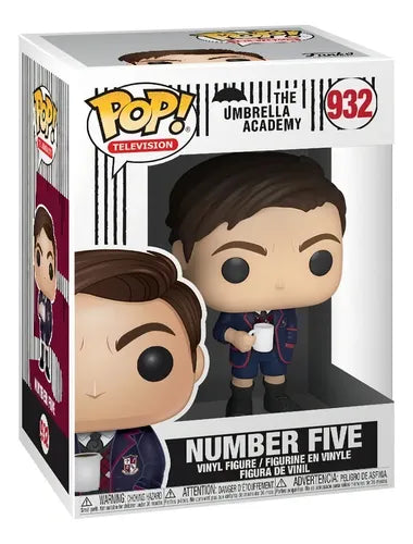 Funko Pop Number Five #932 Umbrella Academy Serie Netflix Color Número 5 Con Taza De Café