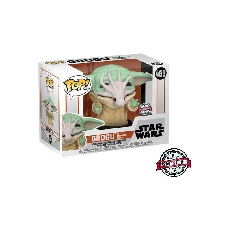 Boneco Funko Pop! Grogu #469 Con Sopa De Calamar - Star Wars