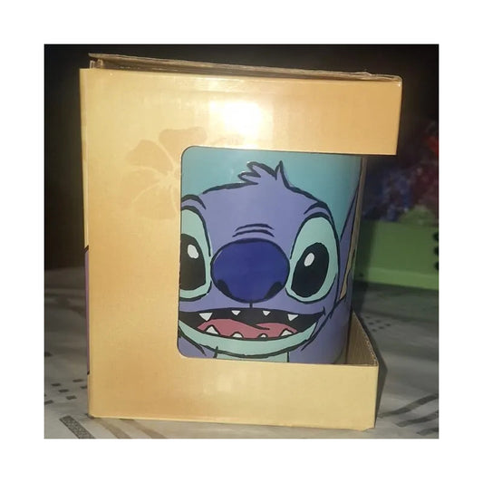 Tazon Ceramica  - Stitch -disney 350ml Azul