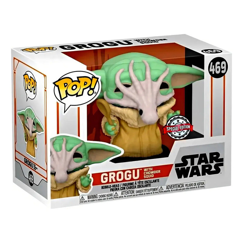 Boneco Funko Pop! Grogu #469 Con Sopa De Calamar - Star Wars