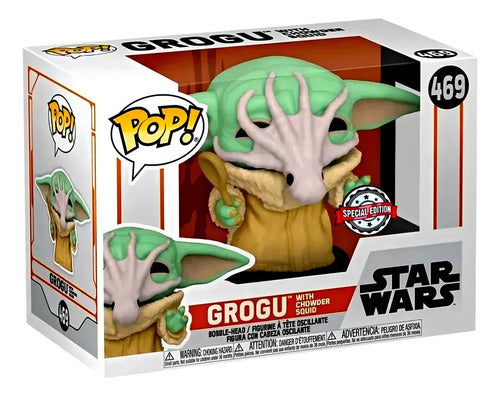 Boneco Funko Pop! Grogu #469 Con Sopa De Calamar - Star Wars