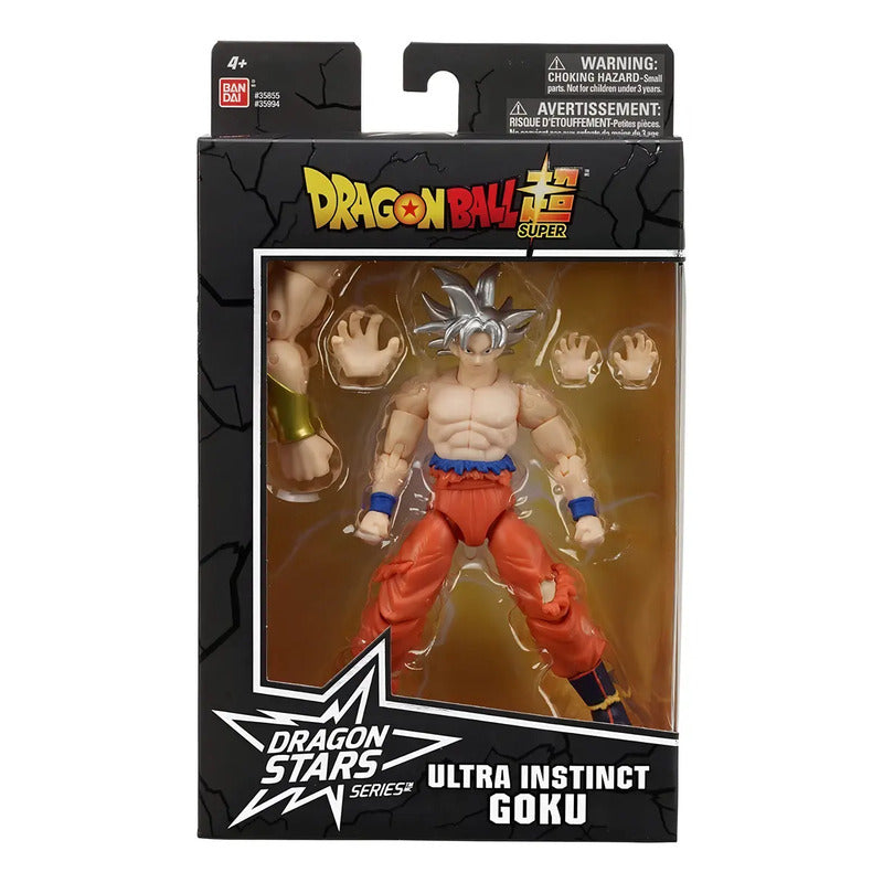 Figura De Acción Goku Ultra Instinct Dragon Stars De Bandai Con Accesorios