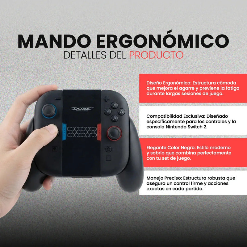 Control Grip Dobe Tns-3177b Negro Compatible Nintendo Switch 2